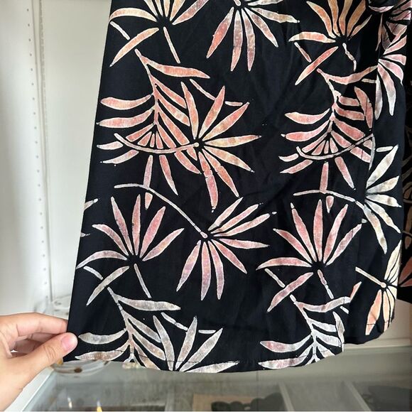 Tropical Earth Tones Island Wear Beachy Sarong Wrap Short Skirt Beach Coverup OS - Picture 3 of 6